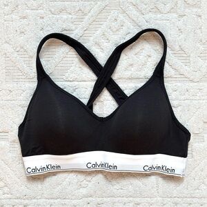 Calvin Klein Black Cross Back Sports Bra